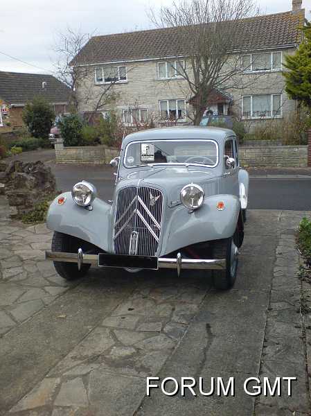 Dennis_Hewitt03.jpg - This is my 1955 Paris built Normale taken at my house in Yatton, North Somerset, England on 19th December 2009. It has 6 volt electrics. I have owned it since August 1991 and it is used regularly for weddings. My wedding car hire company is Traction Wedding Cars http://www.tractionweddingcars.co.uk/. Since I purchased it I have done the following : - replaced the front floor, replaced all 4 door skins, fitted 2 door repair bottoms, a rewire, new headlining, seats recovered, new carpet set. I took the car to Dunkerque for the 70th anniversary rally in 2004.